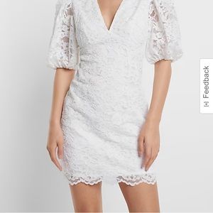 White bridal-like dress from Express. Size Medium.